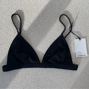 Alexander Wang triangle bra jersey bralette black XS p